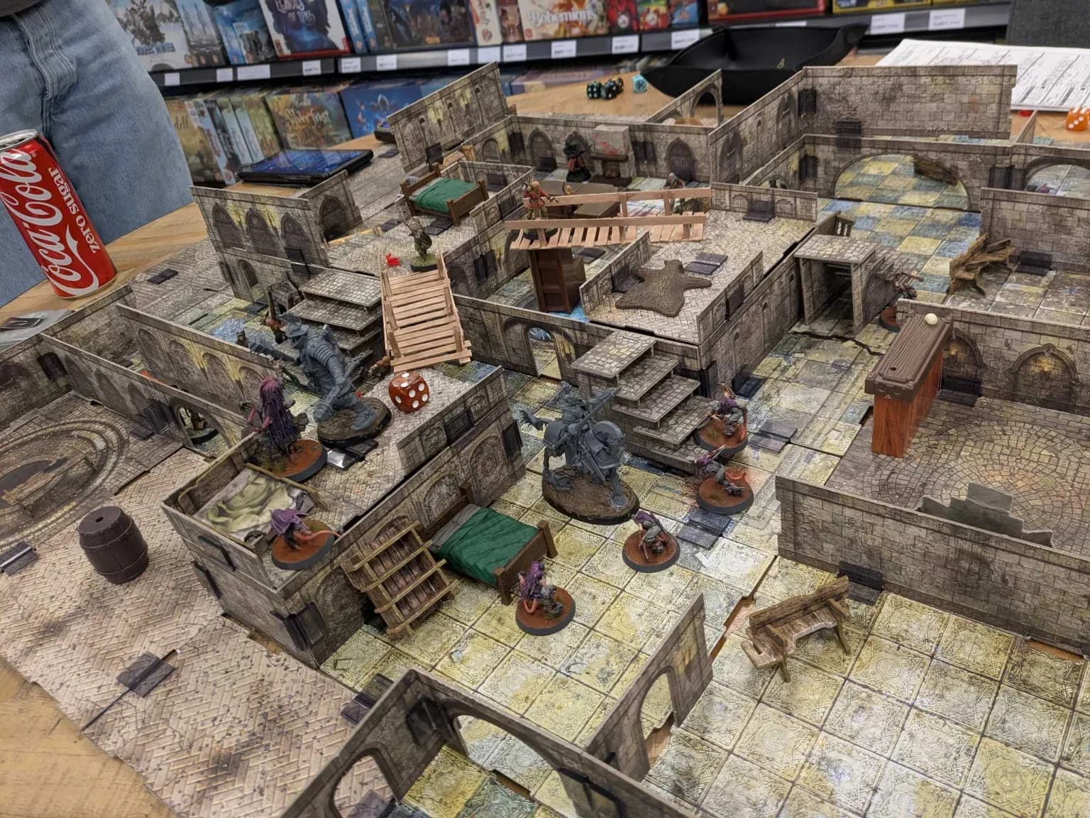 Mordheim game in een gebouw